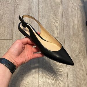 Gianvito Rossi Buckle Slingback Flat, NWOB, Size 36.5